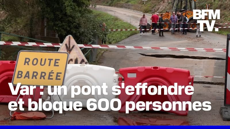 600 personnes bloquées après l'effondrement d'un pont dans le Var