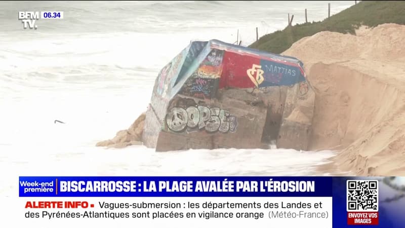 À Biscarrosse, la plage est rongée par l'érosion