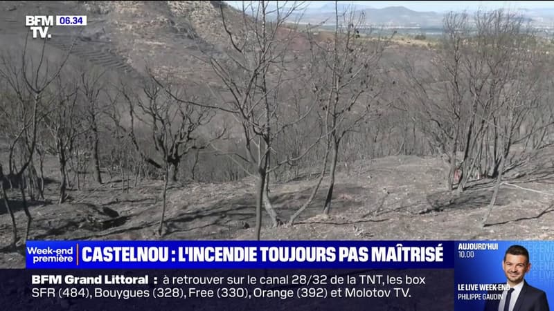 Castelnou: l'incendie toujours pas maîtrisé