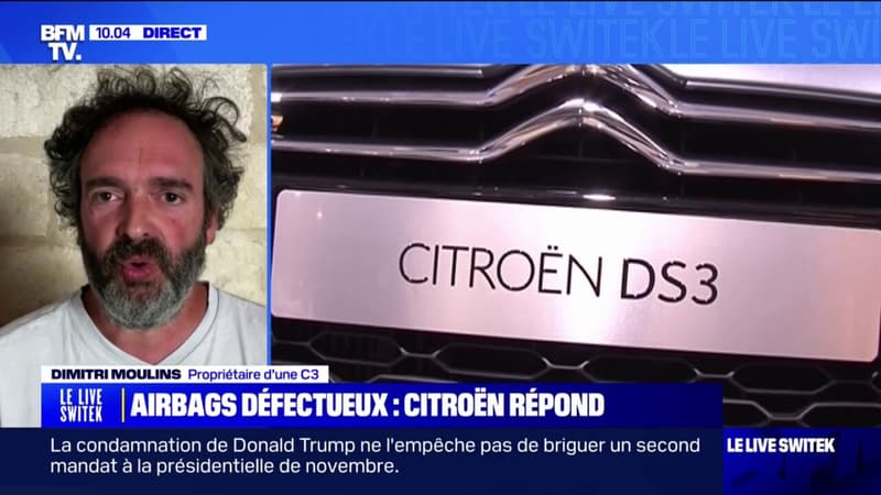 Ce propriétaire d'une C3 n'est "pas du tout convaincu" par les explications du patron de Citroën au sujet des airbags défectueux