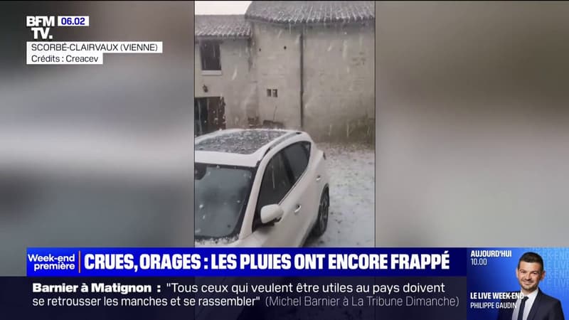 Grêle, orages... De violentes intempéries ont provoqué d'importantes inondations dans plusieurs départements