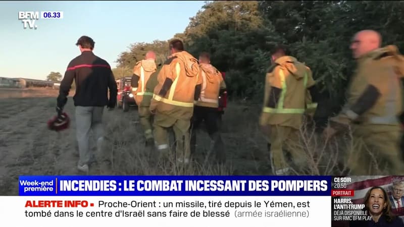 Incendies: le combat incessant des pompiers