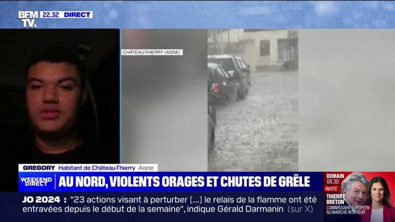 Inondations à Château-Thierry: "Les canalisations, tout a commencé à déborder", raconte cet habitant