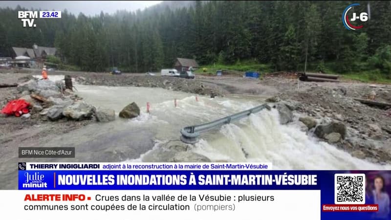 Inondations à Saint-Martin-Vésubie: "On est pratiquement à la 4e destruction des mêmes ponts", déclare l'adjoint au maire Thierry Ingigliardi