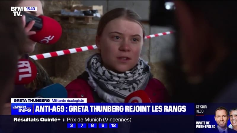 Manifestation contre l'autoroute A69: "Ce serait une folie de mener ce projet à son terme", affirme l'activiste écologiste Greta Thunberg