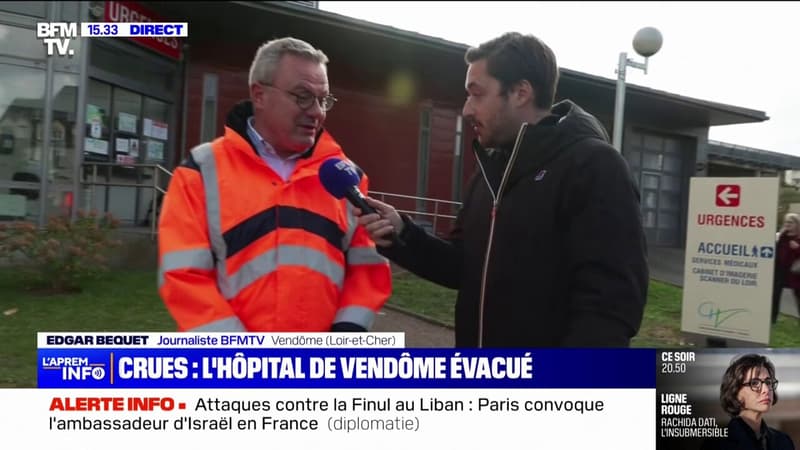 "On se prépare au pire", prévient Laurent Brillard, maire de Vendôme (Loir-et-Cher) qui attend son pic de crue samedi a la mi-journée