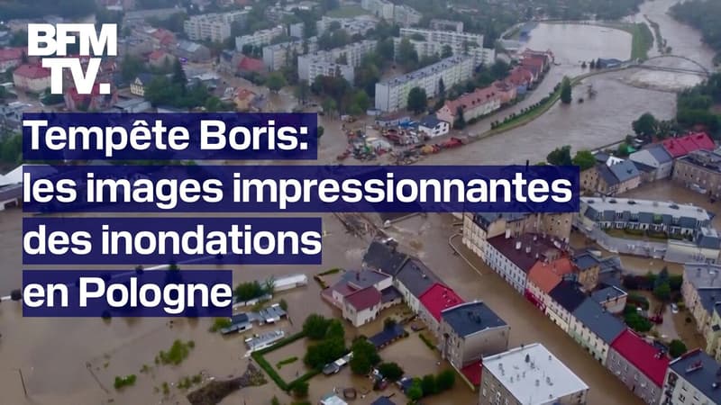 Tempête Boris: les images impressionnantes des inondations en Pologne