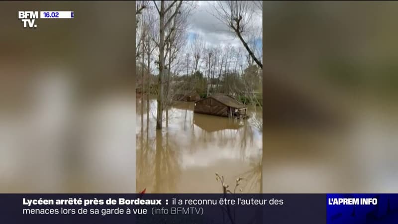 à Montmorillon, les crues font déborder la rivière Gartempe