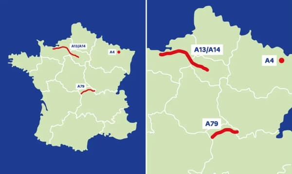 Cette carte du ministère de l'Ecologie recense toutes les autoroutes à péages à flux libre en France.