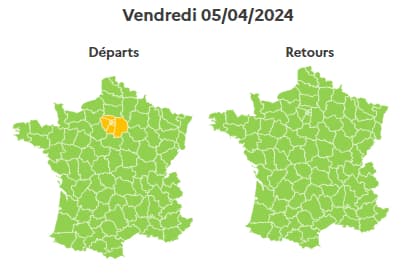 Bison Futé a classé la journée orange dans le sens des départs en Ile-de-France.