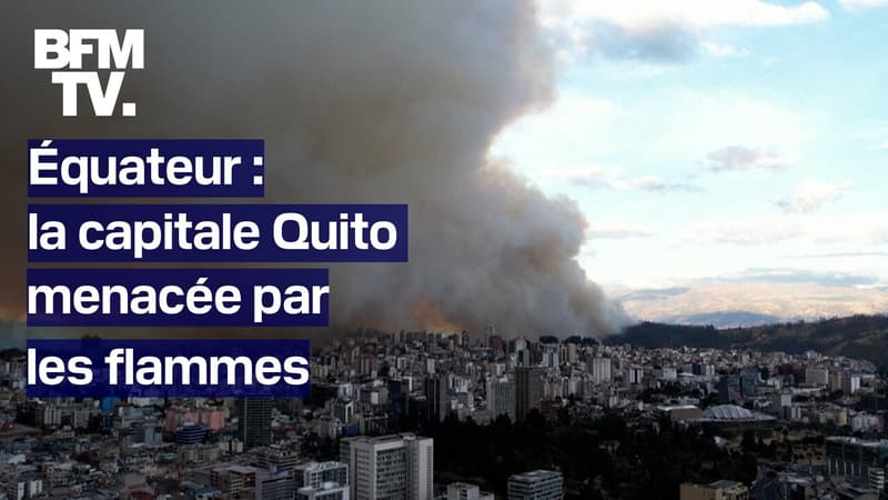 la capitale Quito menacée par les flammes