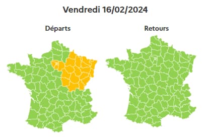 Bison Futé prévoit une circulation difficile en particulier en Ile-de-France et dans le Grand Est dans le sens des départs.