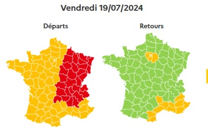 Bison Futé annonce d'importantes difficultés dans le sens des départs.